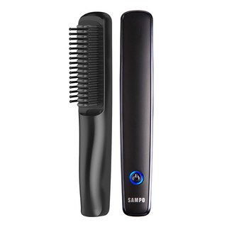 SAMPO聲寶 ION負離子無線直髮梳 HC-Z2001L 電熱燙髮梳，無線便攜，負離子護髮，多段溫控，直髮造型適用, 直髮梳