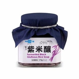 【明德食品】紫米釀(270g/罐)傳統紫米甜酒釀 冬季暖湯 冰品甜點料 紫米酒釀 甜酒釀, 1個