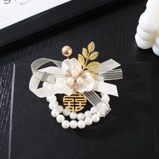 超仙小清新珍珠手鍊 唯美新娘伴娘姐妹團 結活動派對 婚禮手腕花手花