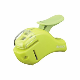 【CHL】KOKUYO Harinacs 無針訂書機 日本文具大賞 免針環保設計 可釘5張與10張 SLN-MSH, 1個, 開孔-5張【綠】, 綠