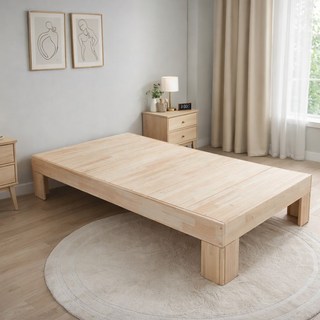 편백나무 셀러 평상형 무헤드 슈퍼싱글1100침대 평상높이400, 네추럴