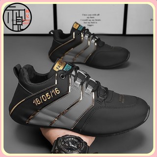 男鞋2025春季新款防水防滑百搭運動休閒鞋皮包底厚底增高老爹鞋, 米粽,42