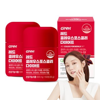 [체지방감소] GNM 레드 콜레우스포스콜리 다이어트 (1병당 1개월분) / 포스콜린 비타민B 판토텐산, 60정, 2개