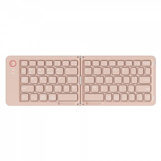 無線摺疊藍牙鍵盤 跨系統多設備切換 輕薄便攜長續航 剪刀腳結構 粉色 附注音貼紙手機支架, 粉色＋送註音貼＋手機支架, 1個