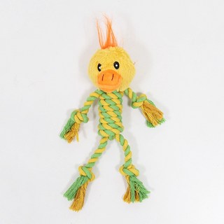 강아지 프렌즈 로프 치실 장난감, 오리, 1개