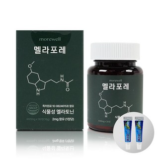 쿠르쿠마 수면법 멜라포레 MELAFORE 모어웰 600mg x 30정 1개, 1박스