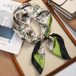 70*70cm 復古絲巾 小方巾 紗巾 髮帶 裝飾領巾