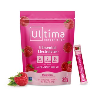 Ultima Replenisher 電解質粉末飲品 20條 覆盆子口味, 1個, 64g