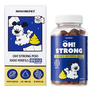 대용량/동물병원 입점 몽셰펫 강아지 생유산균 영양제, 1개, 장건강/유산균, 120정