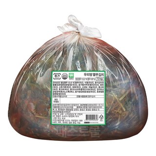 종가 우리땅 열무김치, 5kg, 1개
