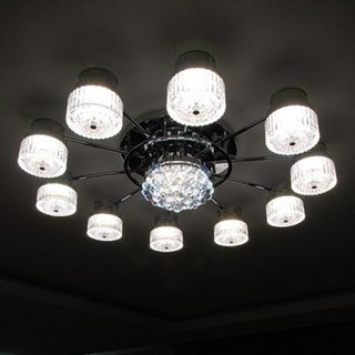 와우조명 LED 히트 9등 11등 직부 크리스탈 크롬 엔틱, 11등 크리스탈팬던트