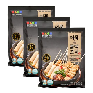 부산어묵 꼬치어묵 & 물떡 소스포함, 3개, 570g