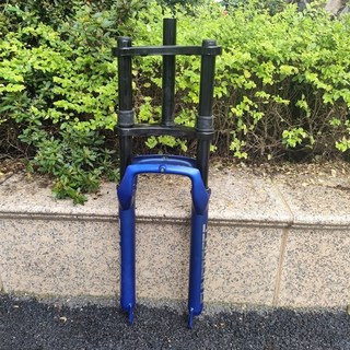 자토바이 호환 더블 26X4.0 스노우 바이크 프론트 포크 스틸 비치 자전거 135mm 드롭아웃 팻 서스펜션, 01 파란