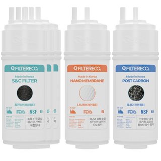 [호환] 바디프랜드 W 정수기 BF-DN01 필터 최고급형 1회 관리세트(1+1+1), 6인치 1년 관리세트(3+1+1) DIY