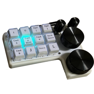 클리커스 일잘러 편집용 매크로 디자이너 키보드 한손 키보드, D-501, 슬림 화이트