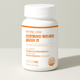 바이탈그라피 브로멜라인 퀘르세틴 클리어 컷 36g, 2개, 60정