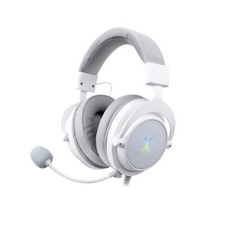 FOXXRAY FXR-HAU-37 波賽頓響狐 USB 電競耳機 虛擬7.1聲道 RGB光效 加大厚耳罩, 白色