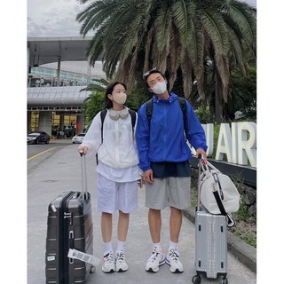 Tasteful_tw 韓國夏季機能風薄款尼龍風衣 側抽繩連帽防曬外套