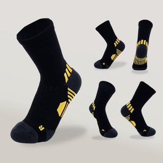 XQ스포츠 압박 쿠션 등산 러닝 양말 5켤레, 블랙, 중목, 5개