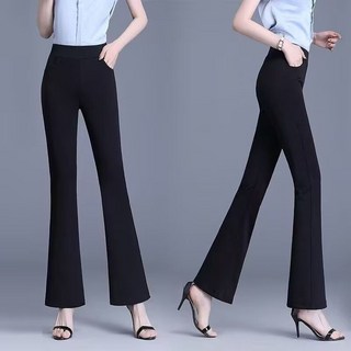 2025新款高腰微喇叭褲 修身顯瘦大碼彈力