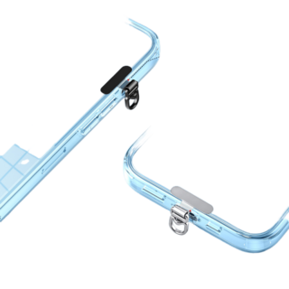 超薄0.4mm手機掛繩墊片，360度旋轉迷你墊片，不鏽鋼材質，兩入組，輕巧耐用, 銀色, 2個