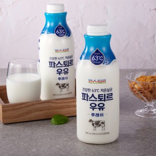 [메가마트]파스퇴르 저온살균 후레쉬 우유 900ml, 2개