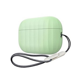 에어팟프로 2세대 실리콘케이스 + 랜야드루프, 그린, 1개