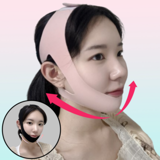 썸윈 입벌림방지 브이라인 턱선 리프팅 땡김이 땡기미 밴드, 연핑크, 1개, FREE
