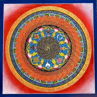 精美曼陀羅畫作：宗教藝術，心靈平靜，居家擺飾, 0989812812可加Line聯繫更多資料, 手工畫 唐卡