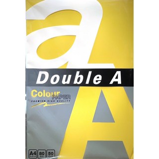Double A 彩色影印紙 80G A4 綜合五色影印紙(50張/包)辦公室文件分類好幫手, 1個