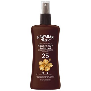 Hawaiian Tropic 태닝 오일 펌프 스프레이 SPF 25, 4개, 236ml