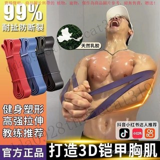 彈力帶 阻力帶 力量訓練 健身彈力繩 男女拉力帶 練肩膀 引體向上輔助帶 臺灣出貨 YQAM, 硃砂紅,（29千克/65磅）適合大衆女士選擇, 1個