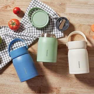 康寧 Snapware 鋅light輕瓷超真空手提燜燒罐/保溫瓶800ml，保溫保冷，輕巧便攜, 杏色, 1個