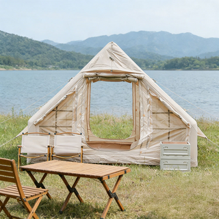 YF 대형 사계절 에어돔 방수 에어텐트 감성 캠핑 4-6인용, 6.3평 앞뒤문