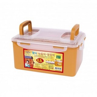 8.5L 누름이 투핸들 황토 위생 밀폐용기 장담그기, 1개