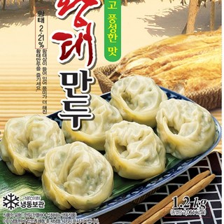 황태살이 들어간 별미 황태찐만두 1.2K 어르신만두 만둣국 황태전골용, 1.2kg, 1개