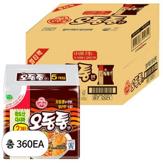 오뚜기 오동통면 120g, 360개