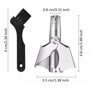 남자를위한 새로운 코 머리 귀 트리머 스테인레스 스틸 수동 빨 수있는 휴대용 Tondeuse Nez 헤어 리무버, 02 Only trimmer