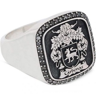 가문 문장 반지 남성용 맞춤 인장 수제 제작 계급 가족 반지