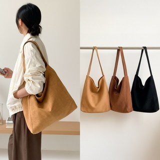 뮤앤뮤즈 부드러운 내추럴 여성 스웨이드 가방 데일리 세무 숄더백 에코백