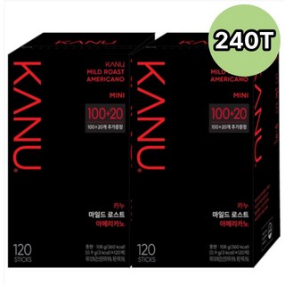 카누 미니 마일드로스트 아메리카노 120T x2 총240T+사은품(모바일 기프티콘), 900mg, 240개입, 1개