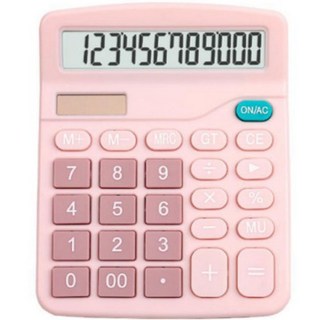 스크린 재무 회계 계산기, 핑크, 1개