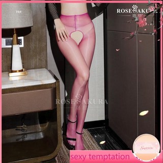 1D無邊絲襪 油亮開檔 連褲襪 超彈性 無痕美肌 彈力不易勾破 性感絲襪