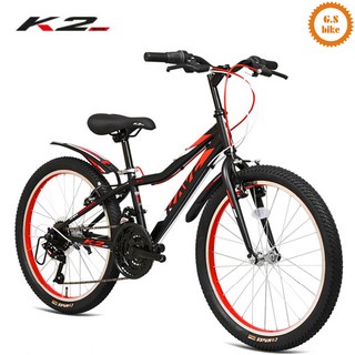2025 케이투바이크 초등학생 주니어 MTB자전거 레이브GS 22인치 21단 조립구매시 사은품증정, 1개, 148cm, 블랙/레드 반조립
