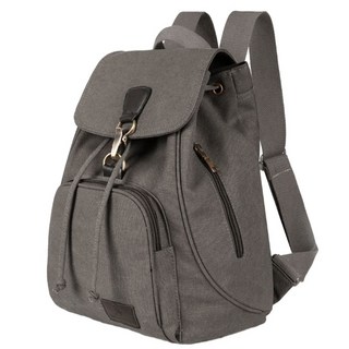 조절 가능한 스트랩이 있는 빈티지 영감 캔버스 백팩 학교 가방 여행 데이팩으로 일상에서 사용하기에 완벽합니다