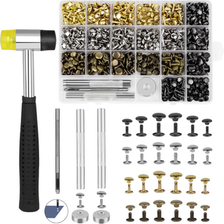 가죽수공도구 360종 리벳 가죽 수공예세트 6종 리벳도구, 1세트, 4색