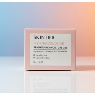 SKINTIFIC MSH 菸鹼醯胺亮白保濕凝膠，均勻膚色，淡化斑點，清爽保濕, 30g, 1個
