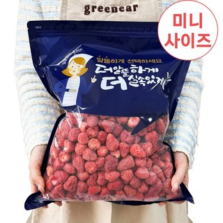[대용량 1kg] 동결건조 미니딸기칩 건딸기과 동결건조 과일칩 대용량 간식 아이간식 2세대 쫀득쿠키 재료 베이킹, 1000g, 1개