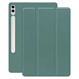 갤럭시탭S9 S9+ S9울트라 S9 FE 플러스 호환 S펜수납 스마트 북커버 케이스, S펜수납 케이스-아보카도, 1개