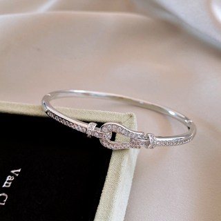 鴻利首飾廠 真金電鍍法式高級感拉絲鋯石手鐲 精緻宮廷風手環 優雅時尚設計手飾